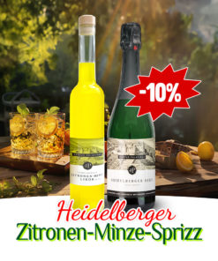Heidelberger Zitrone Minze Sprizz aus der Genussmanufaktur Alex Hortus Palatinus in Heidelberg