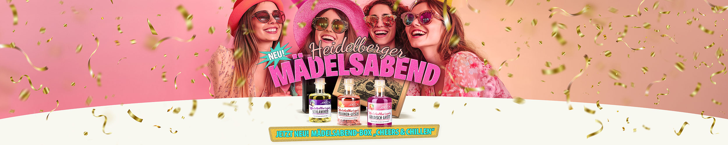 Heidelberger Mädelsabend-Box "Cheers & Chillen" aus der Genussmanufaktur Alex Hortus Palatinus in Heidelberg