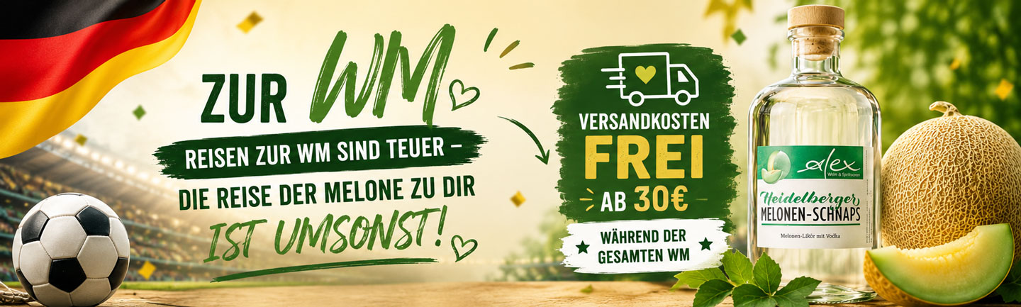 Zur WM schenken wir euch die Versandkosten ab 30,- Euro Warenwert